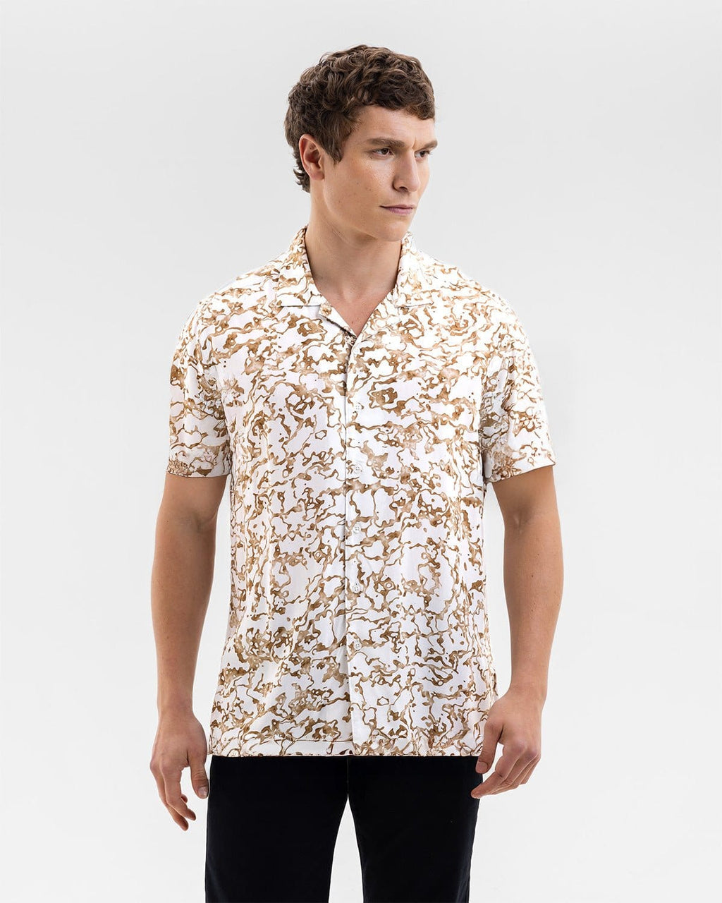 Gold Delta Open Collar Shirt - Blake Mill