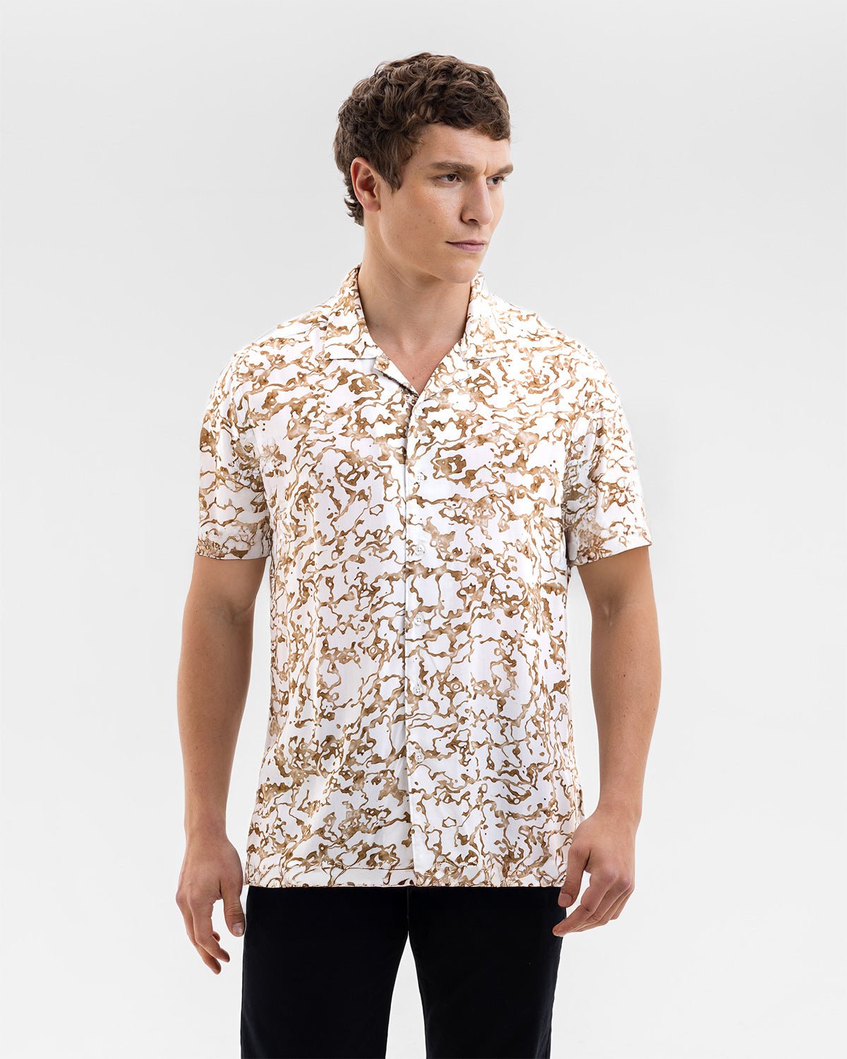 Gold Delta Open Collar Shirt - Blake Mill