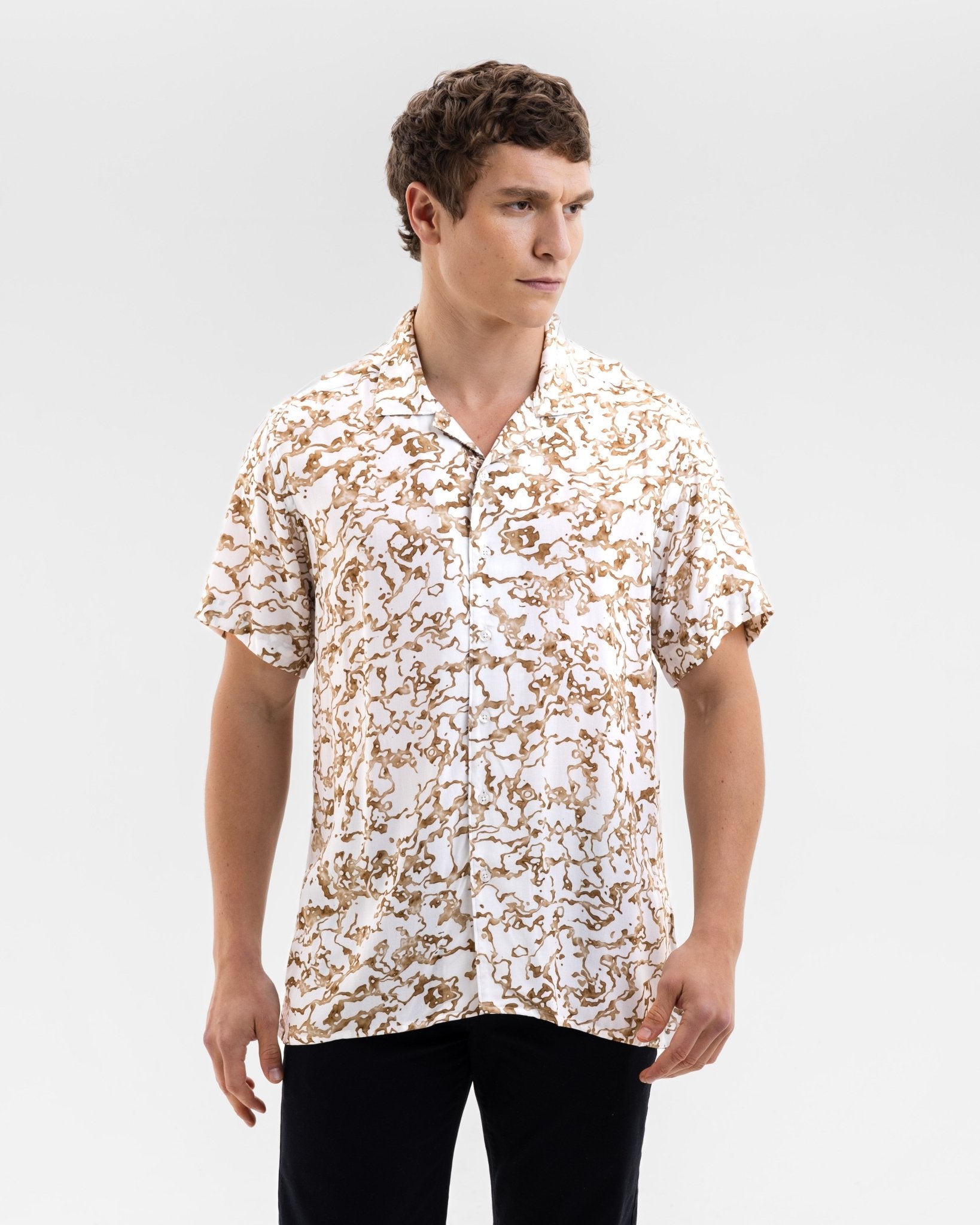 Gold Delta Open Collar Shirt - Blake Mill