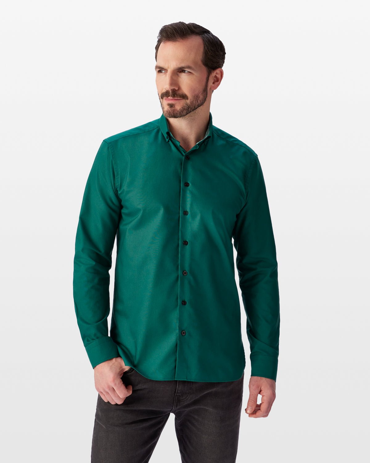 Green Oxford with China Town Accents Button - Down Shirt - Blake Mill