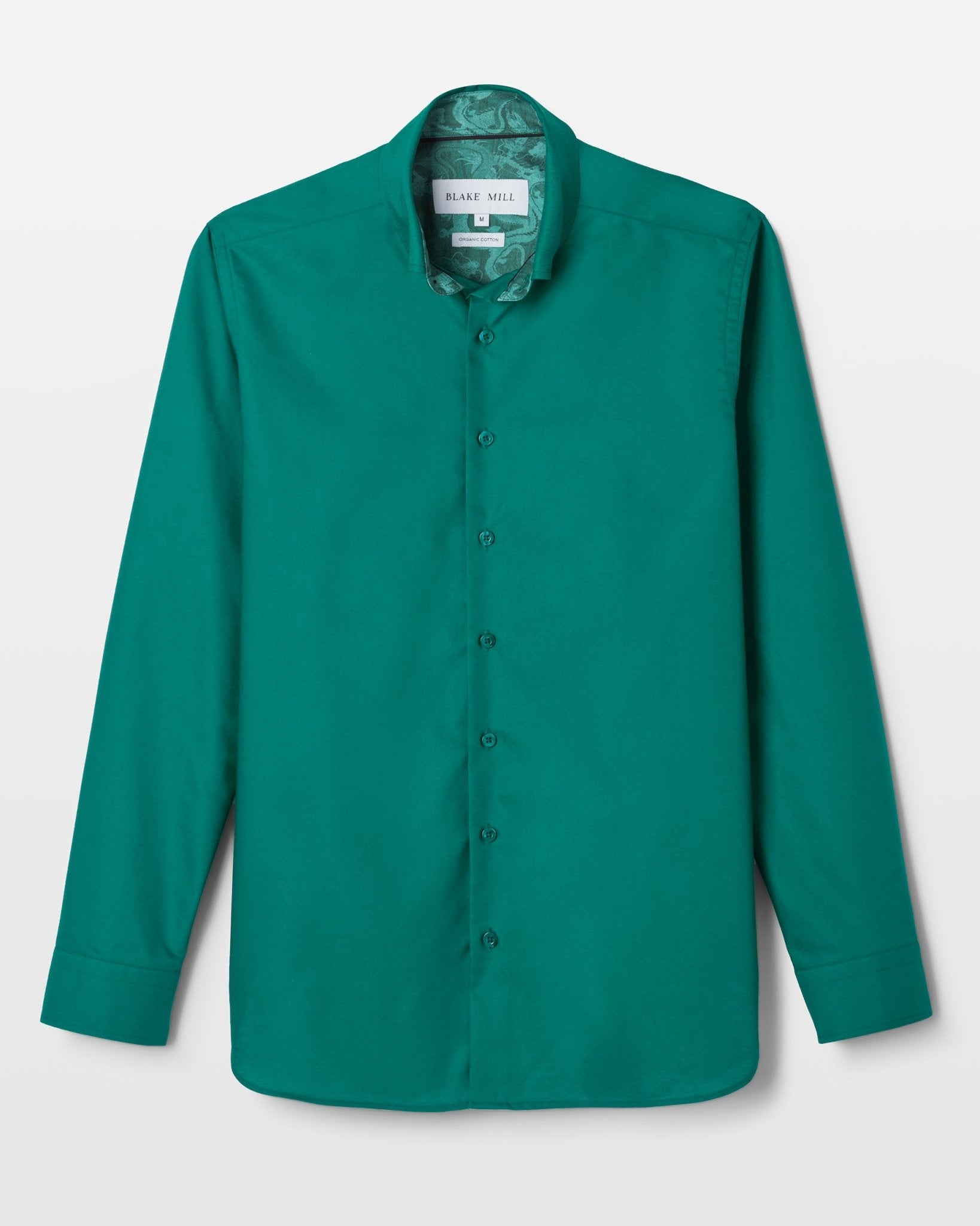 Green Oxford with China Town Accents Button - Down Shirt - Blake Mill