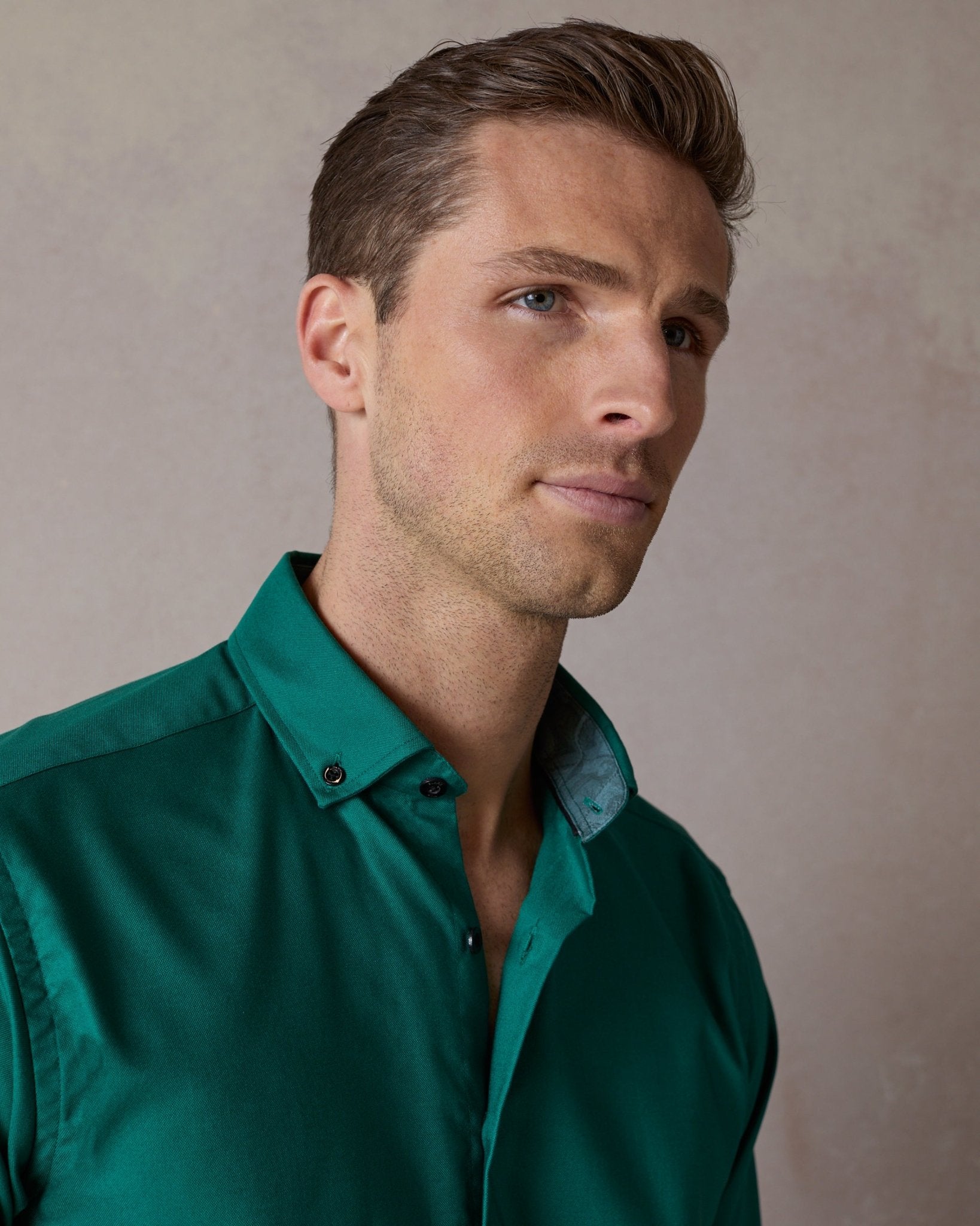 Green Oxford with China Town Accents Button - Down Shirt - Blake Mill