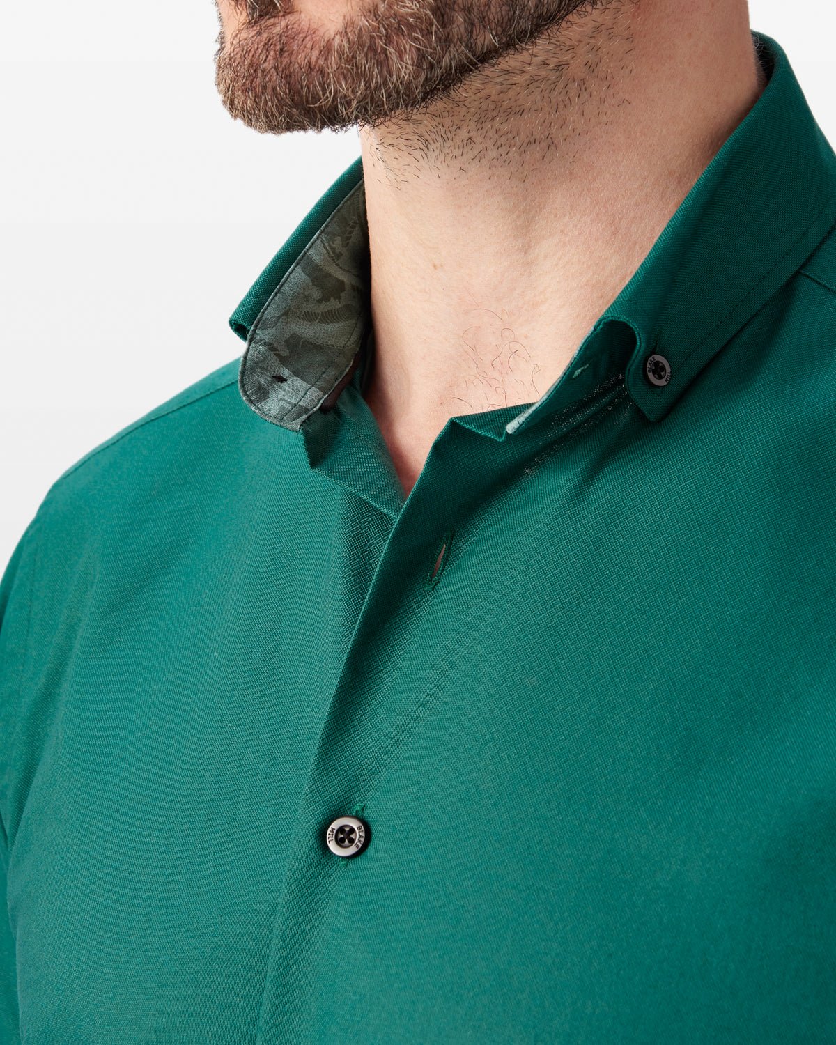 Green Oxford with China Town Accents Button - Down Shirt - Blake Mill