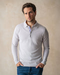 Grey Knit Polo with Times March Accents - Blake Mill
