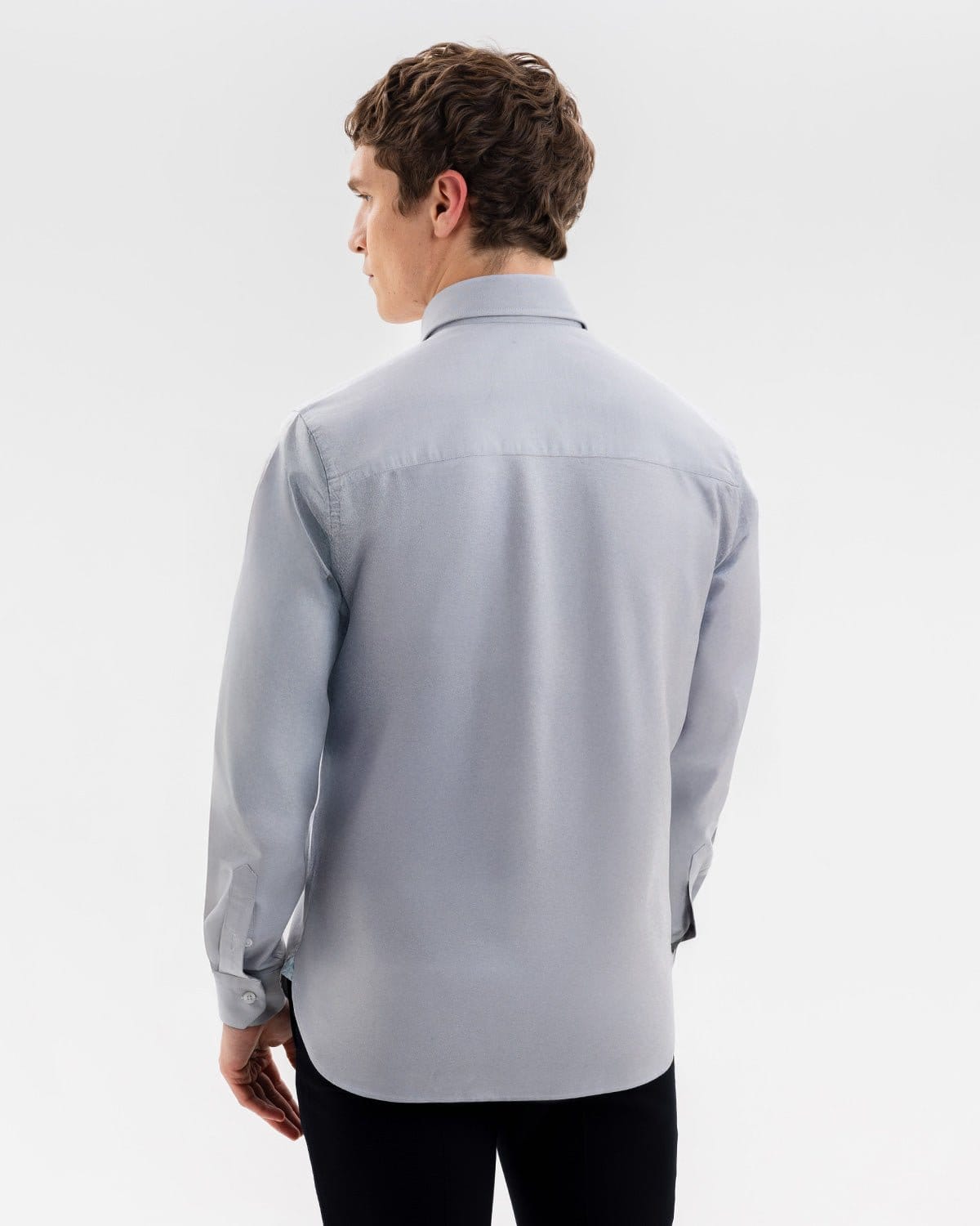 Grey Oxford with Oriental Paisley Accents Button - Down Shirt - Blake Mill