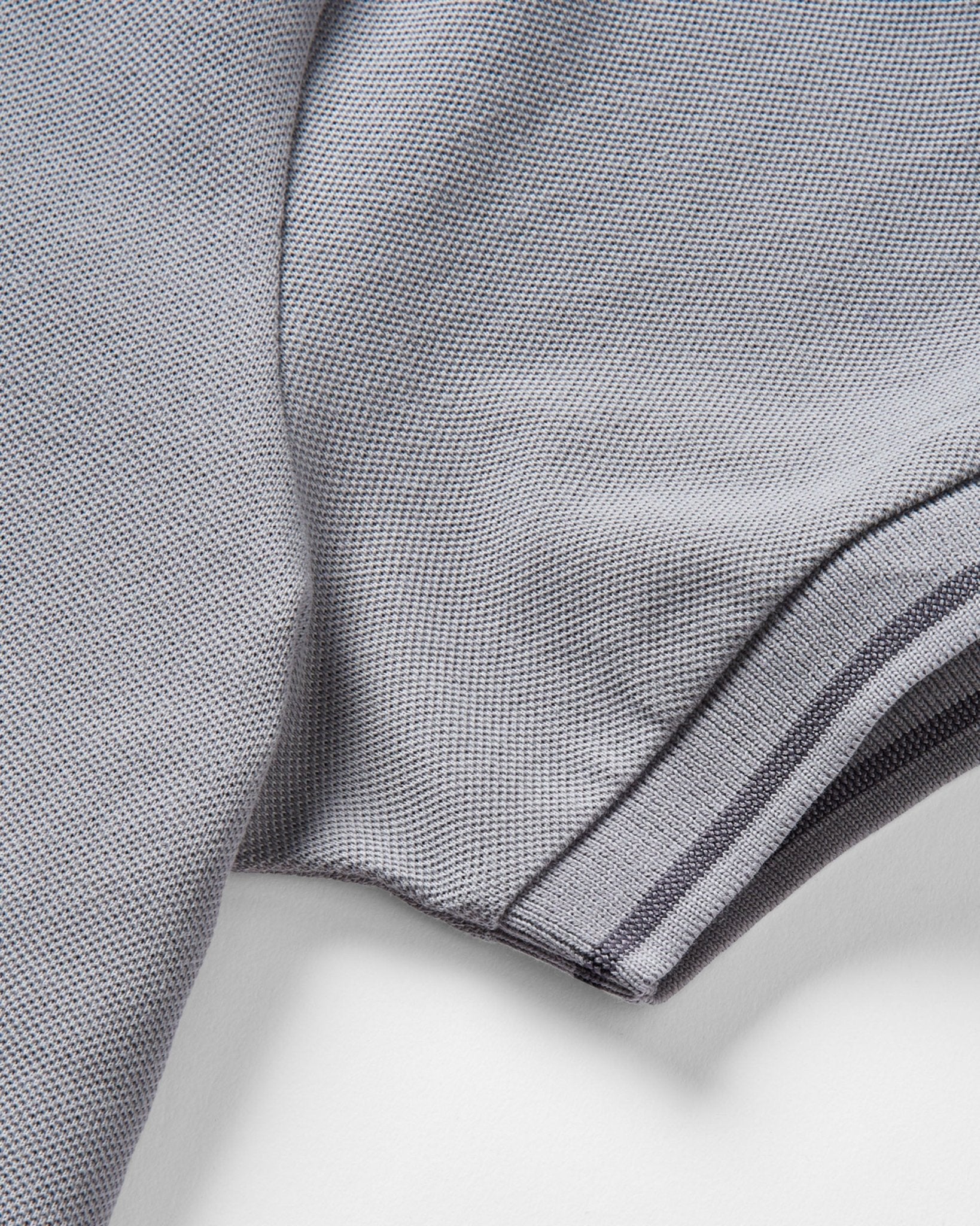 Grey Pique Polo with Sandstorm Accents - Blake Mill