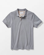 Grey Pique Polo with Sandstorm Accents - Blake Mill