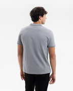 Grey Pique Polo with Sandstorm Accents - Blake Mill