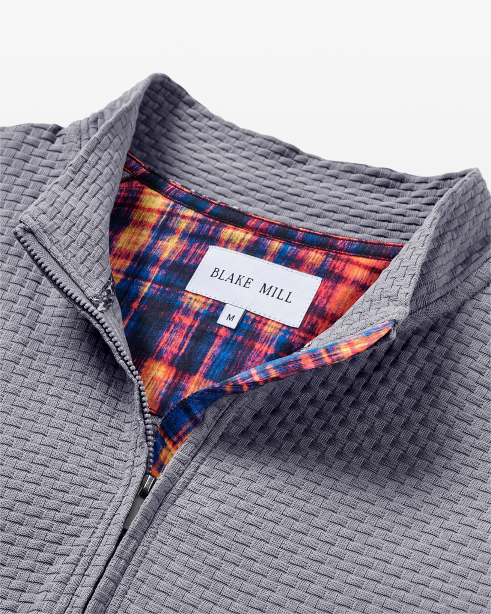 Grey with Tartan Quarter Zip Jersey - Blake Mill