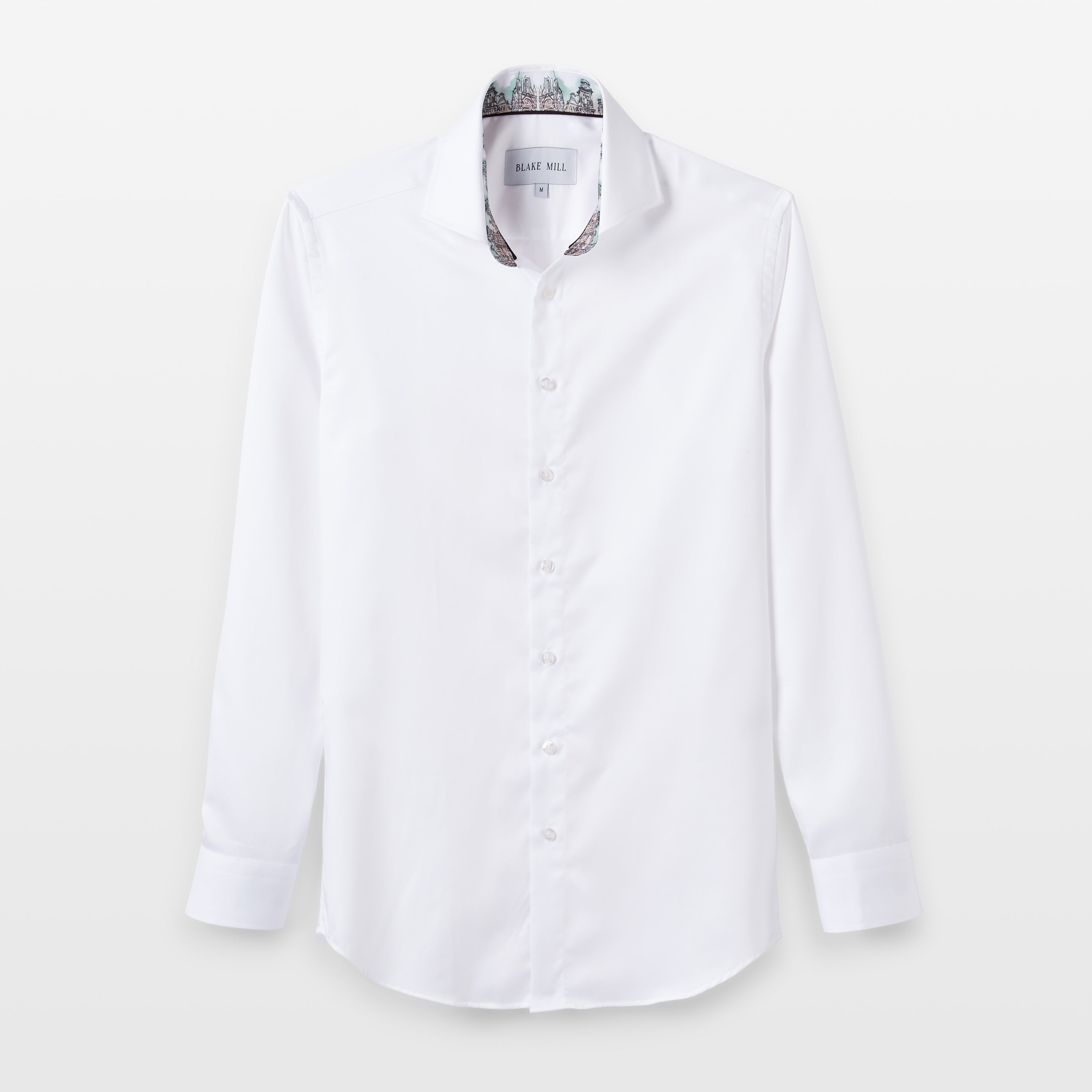 White Sateen with Midland Accents Shirt