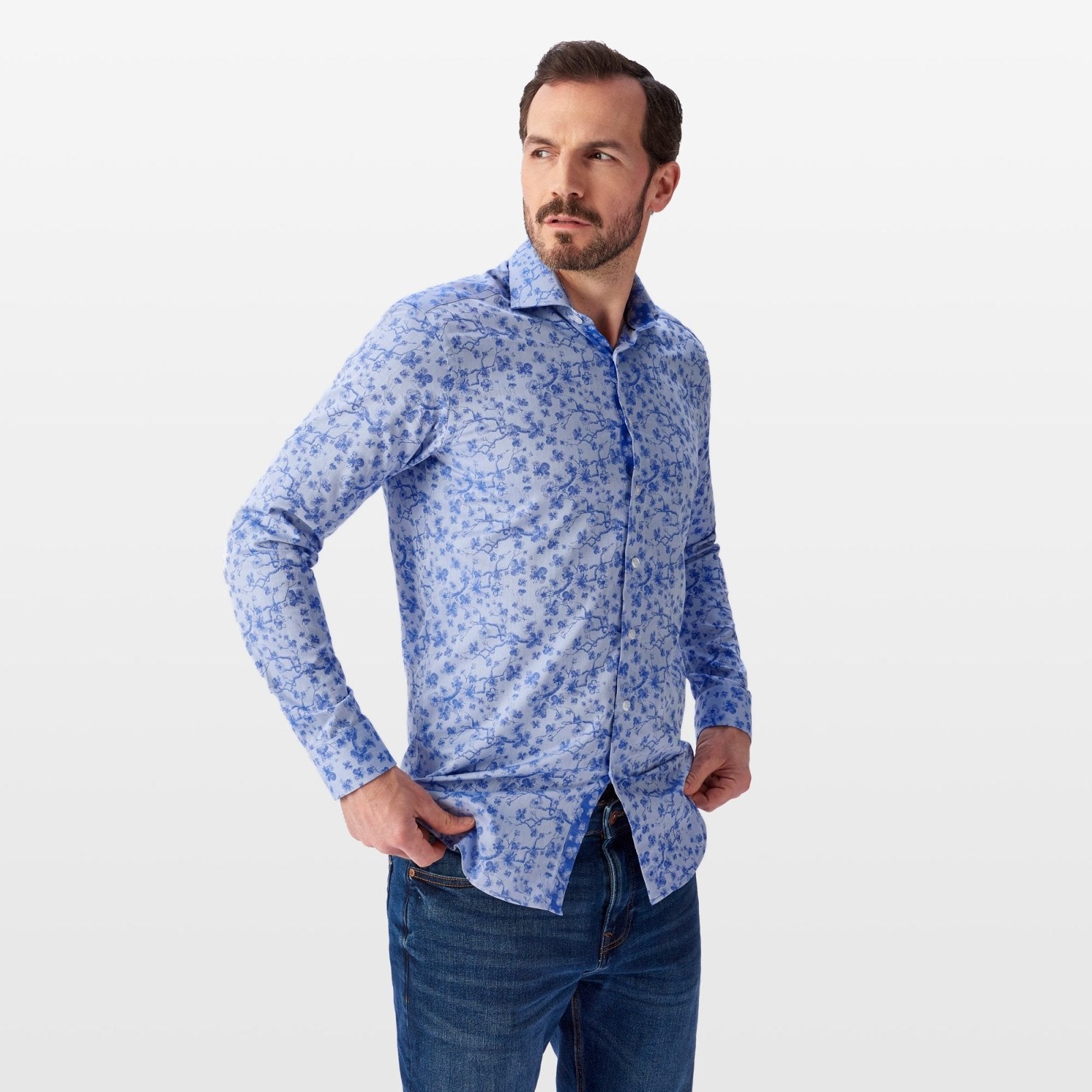 Jacquard Sakura Tree Shirt - Blake Mill