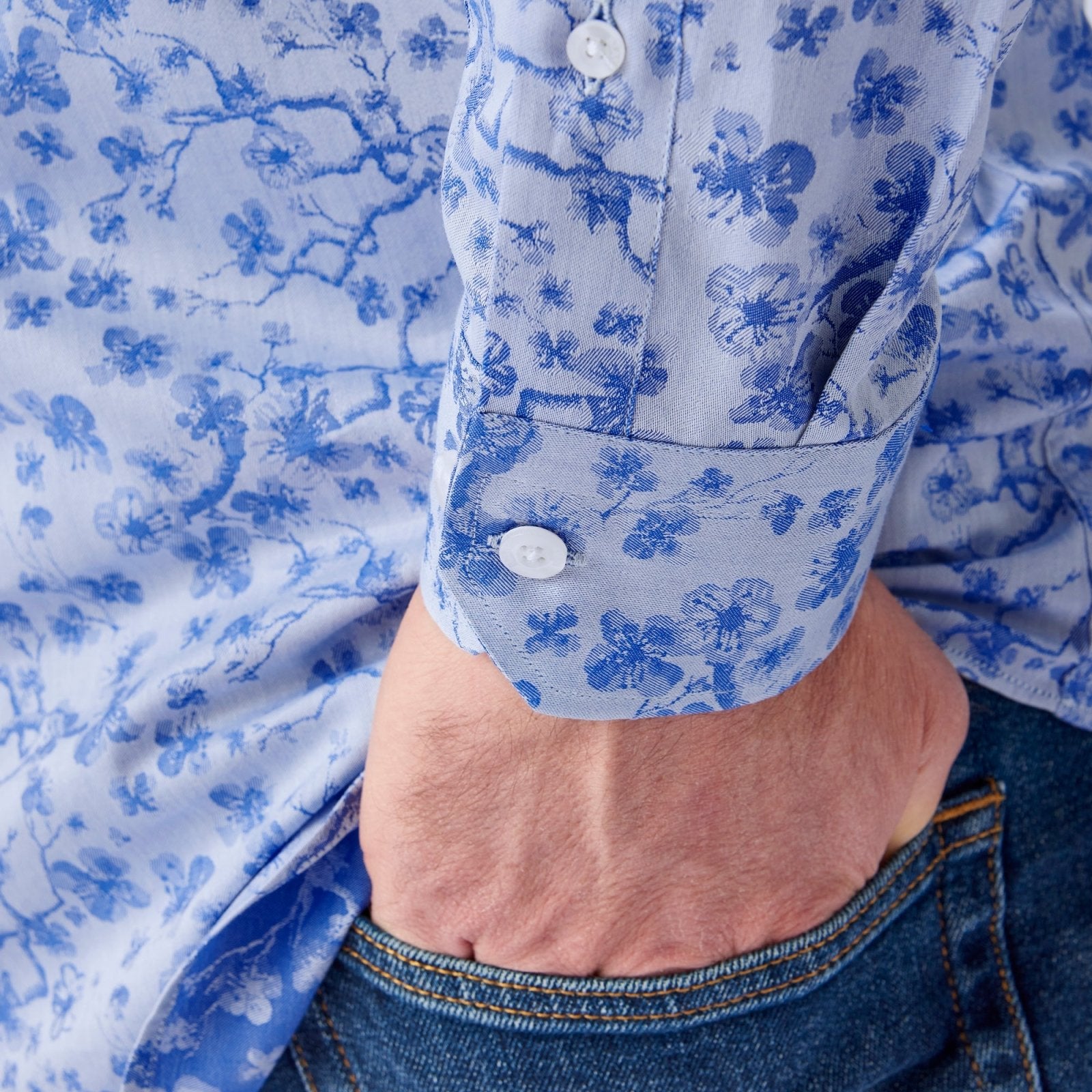 Jacquard Sakura Tree Shirt - Blake Mill