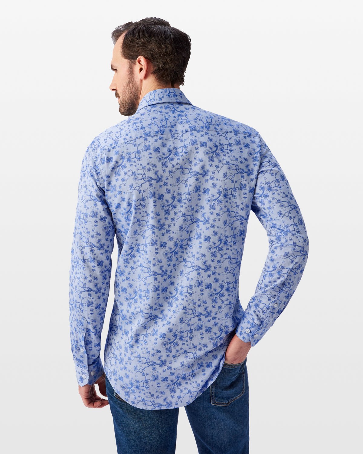 Jacquard Sakura Tree Shirt - Blake Mill