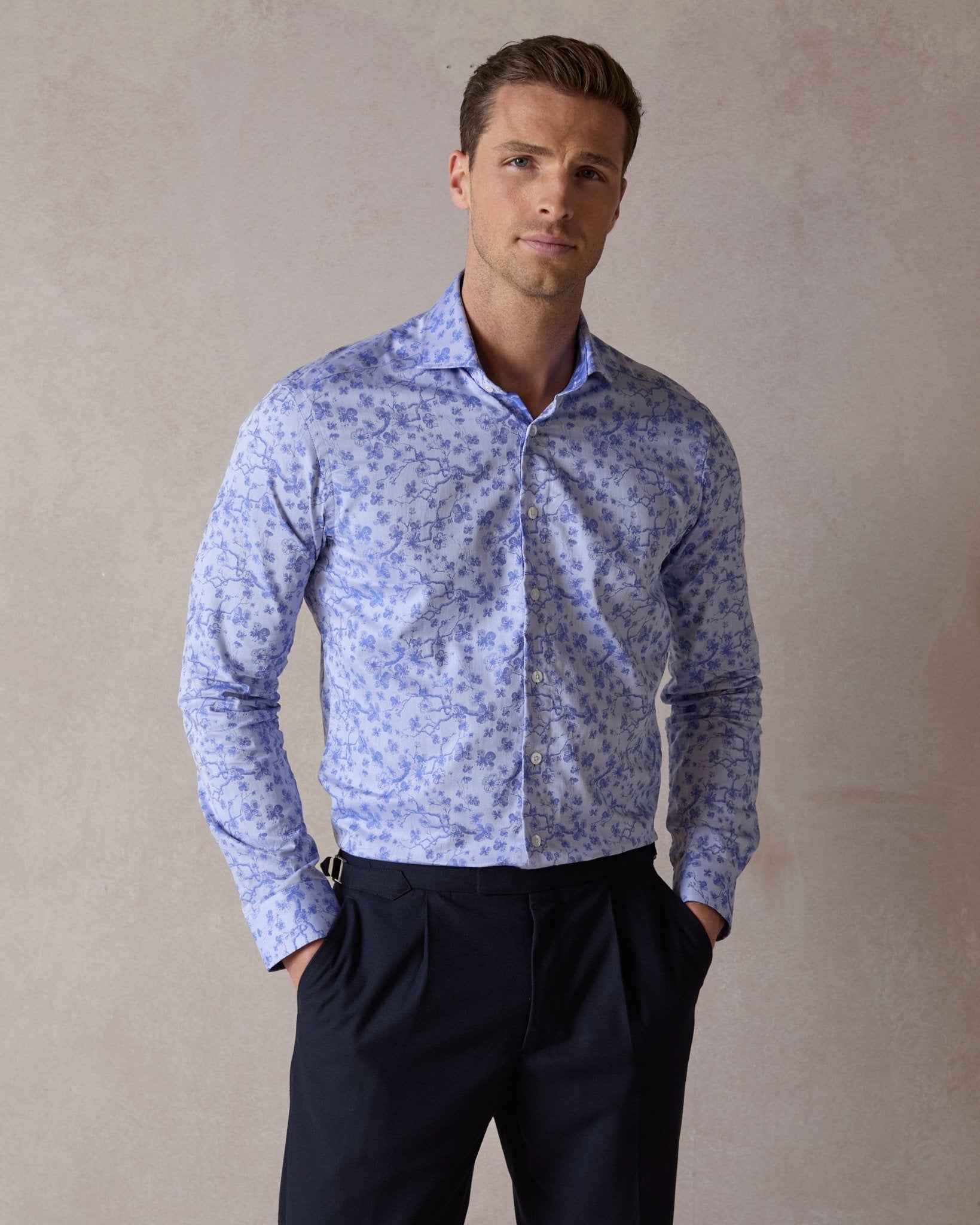 Jacquard Sakura Tree Shirt - Blake Mill