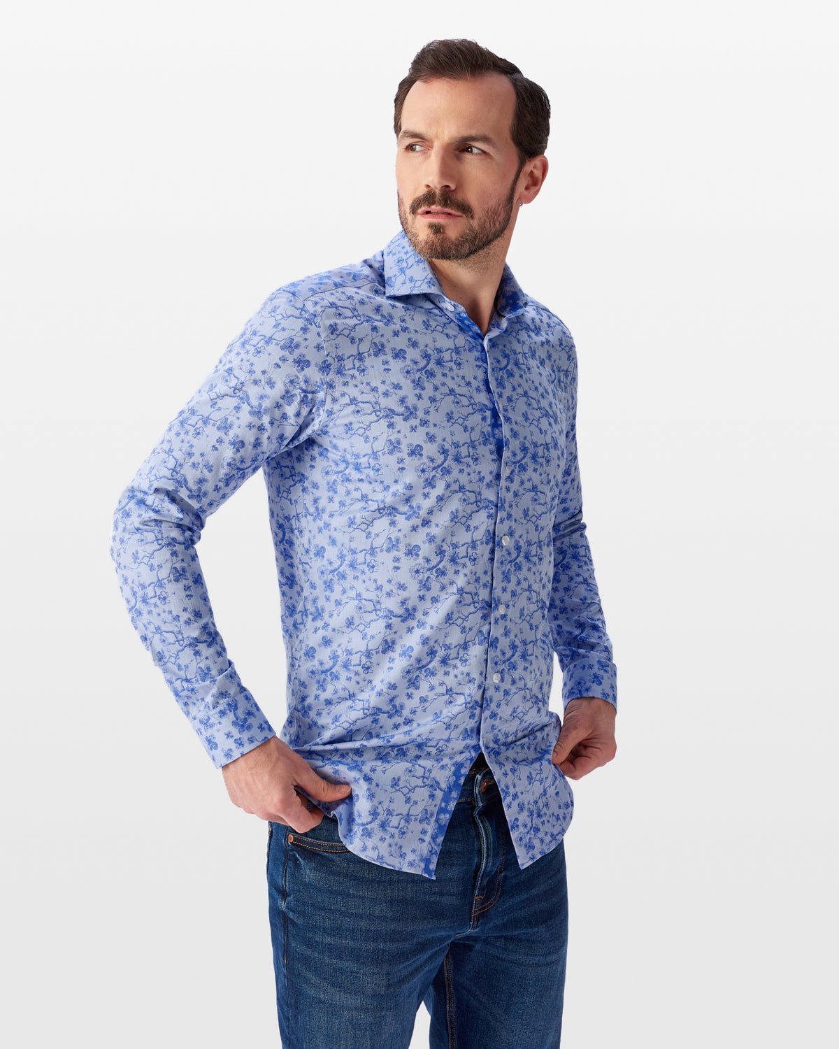 Jacquard Sakura Tree Shirt - Blake Mill