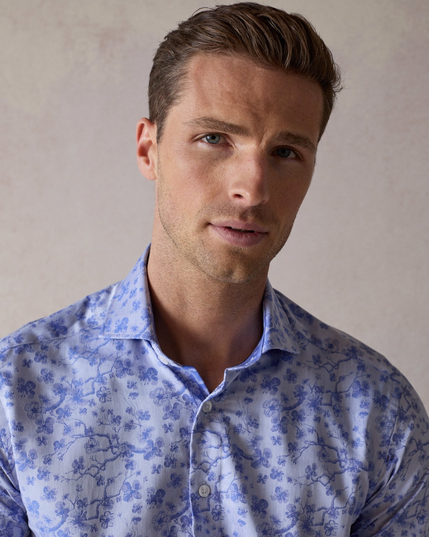 Jacquard Sakura Tree Shirt - Blake Mill