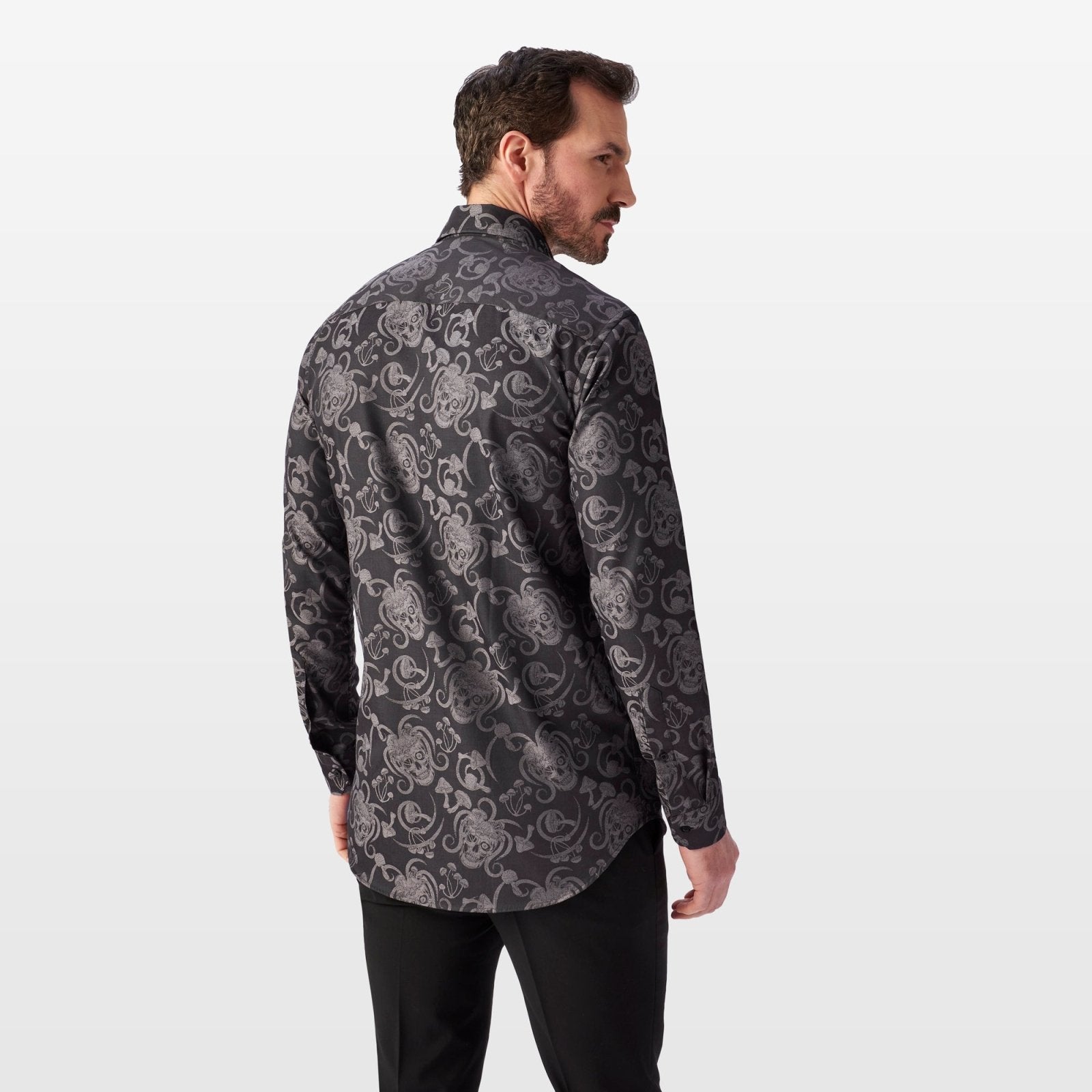 Jacquard Stoned Skulls Shirt - Blake Mill