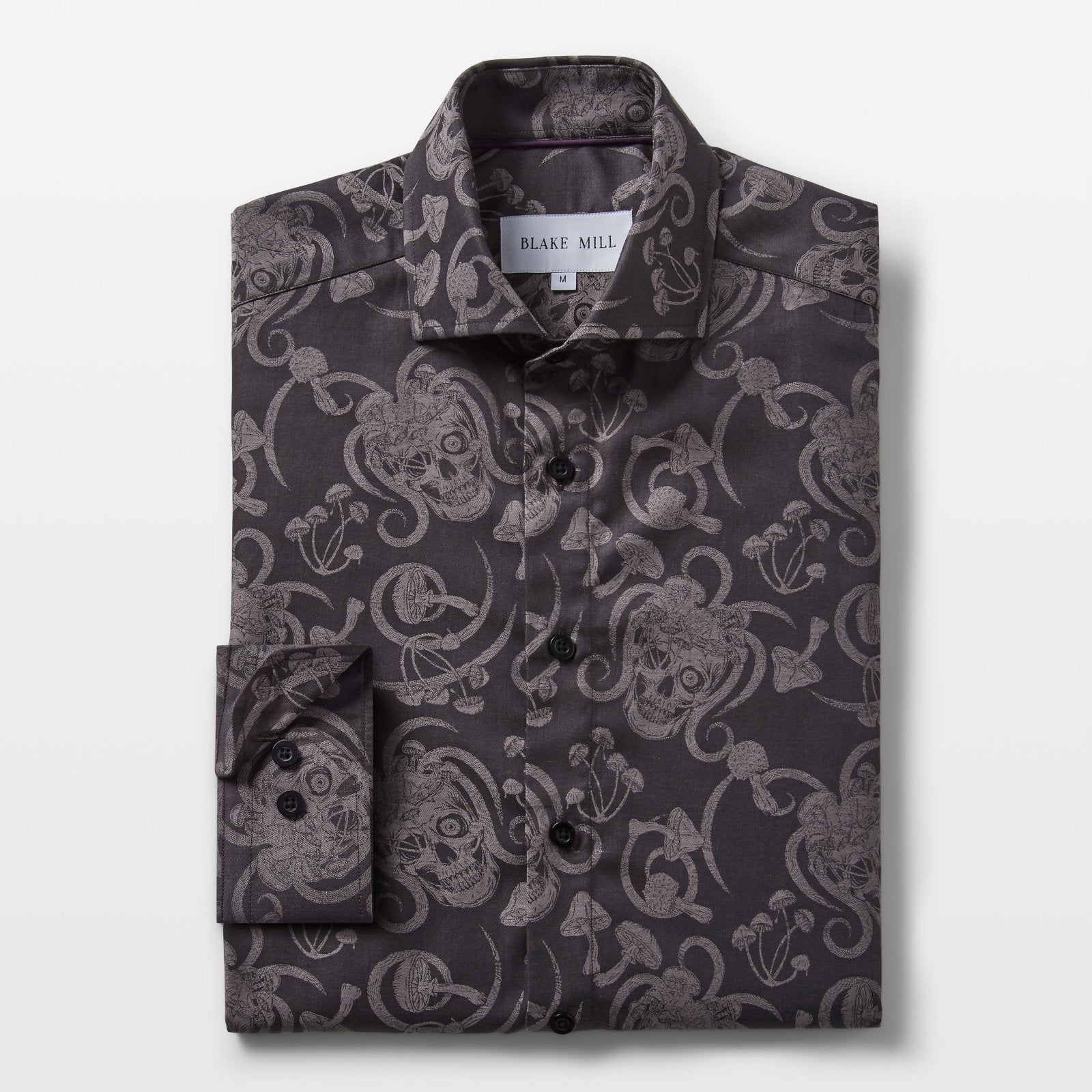 Jacquard Stoned Skulls Shirt - Blake Mill