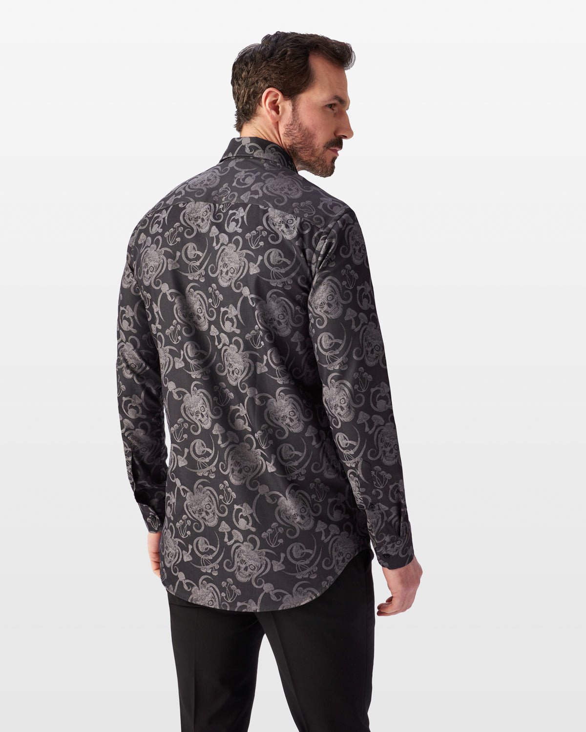 Jacquard Stoned Skulls Shirt - Blake Mill