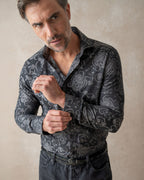 Jacquard Stoned Skulls Shirt - Blake Mill