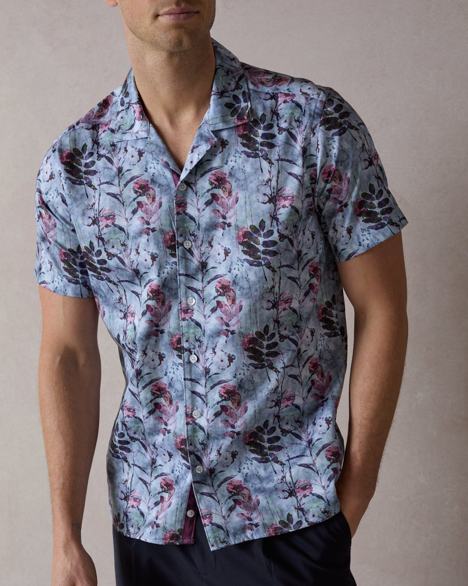 Japanese Garden Open Collar Shirt - Blake Mill