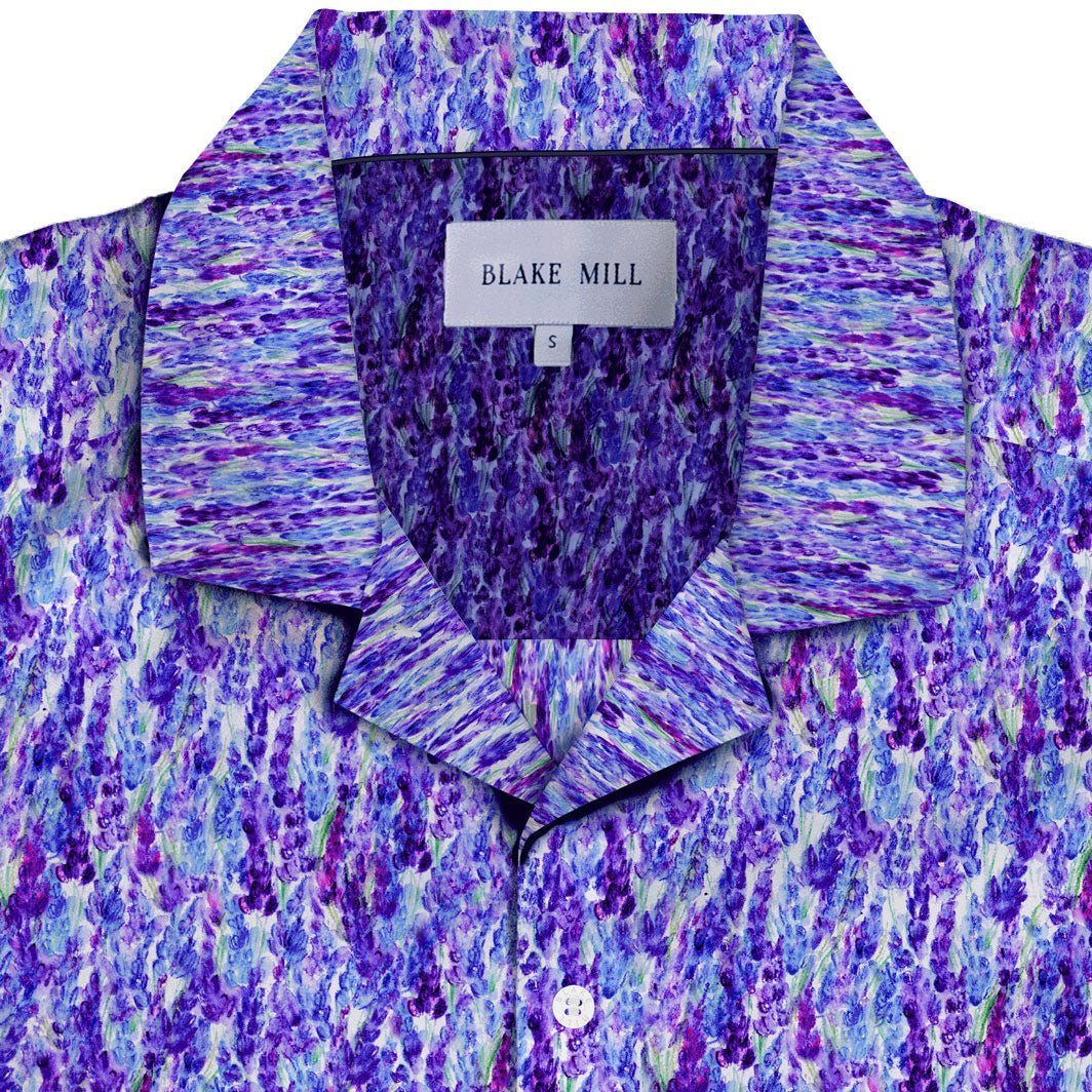 Lavender Fields Open Collar Shirt - Blake Mill