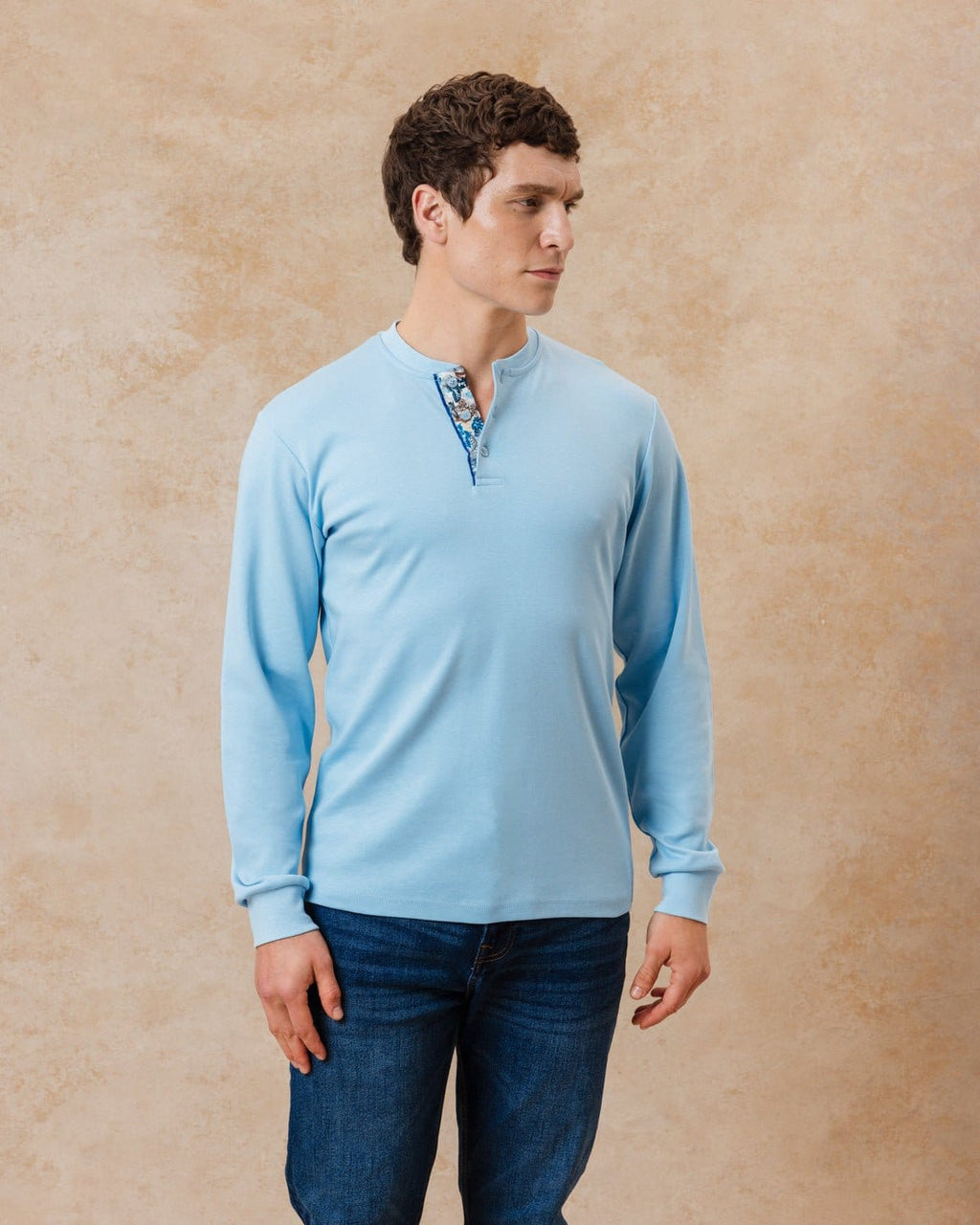 Light Blue Lux Jersey with Butterfly Accents - Blake Mill
