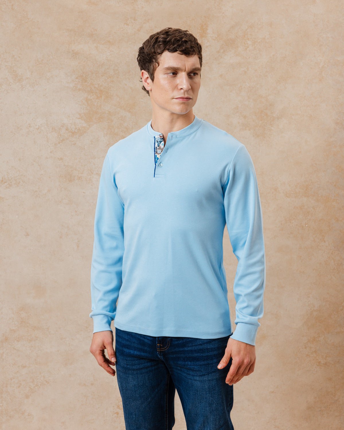 Light Blue Lux Jersey with Butterfly Accents - Blake Mill