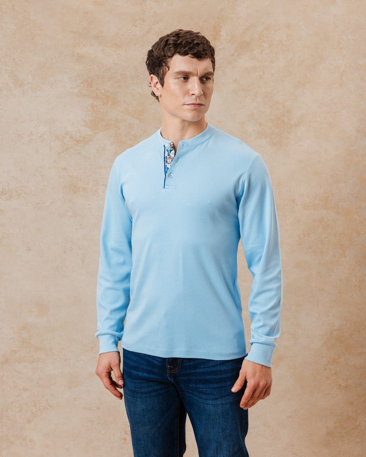 Light Blue Lux Jersey Butterfly Accents