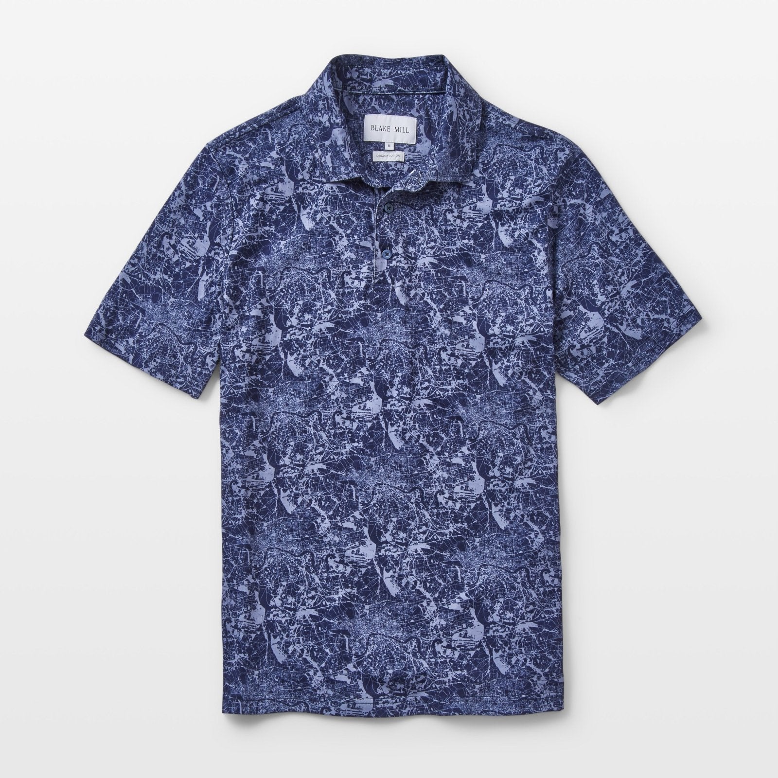 London Dark Printed Jersey Polo - Blake Mill