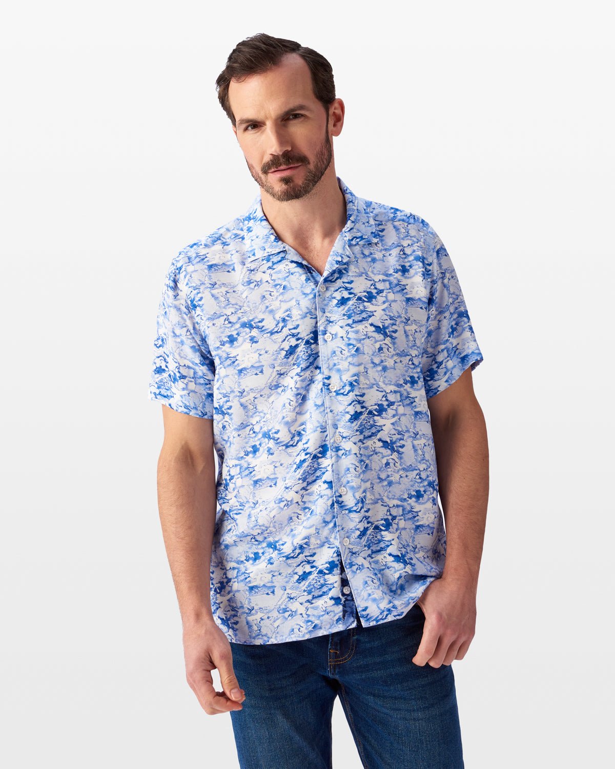 Looking Up Open Collar Shirt - Blake Mill