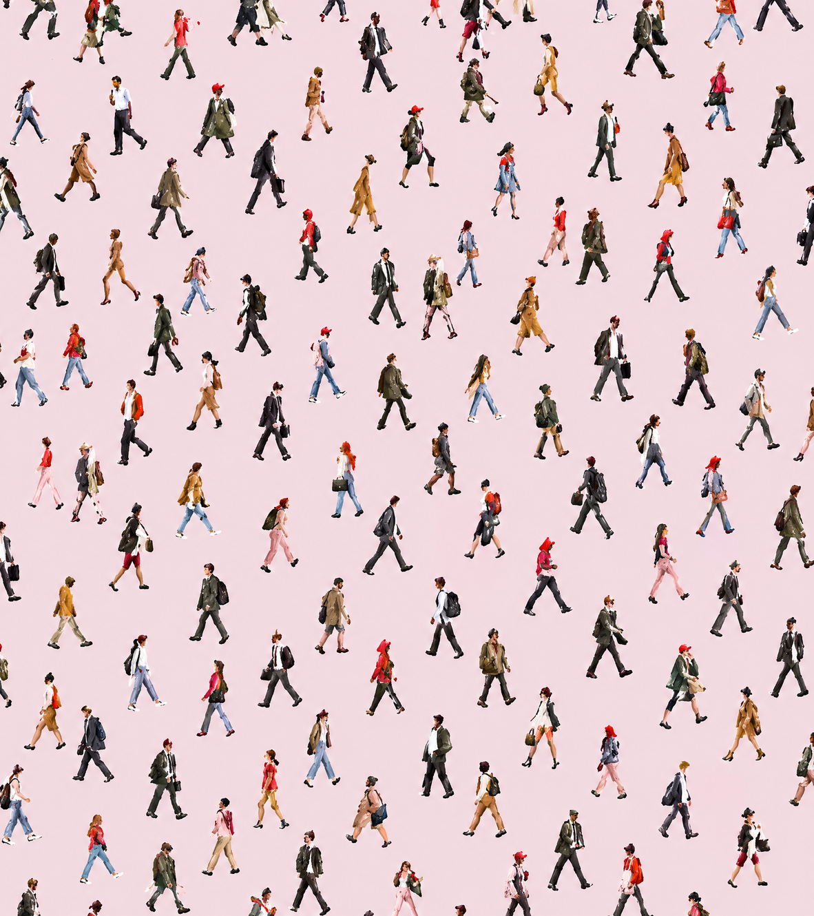 Lowry: Going To Work (Pink) print design