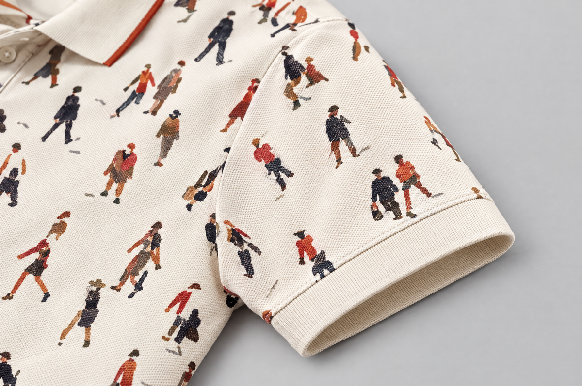 Lowry Going to Work Pique Polo sleeve detail