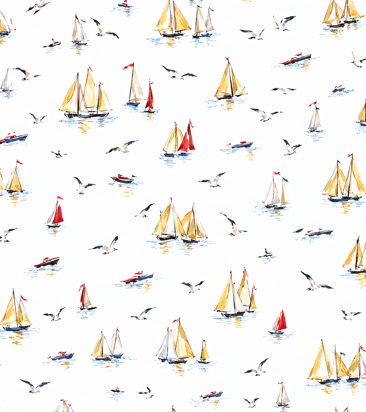 Lowry: Yachts Short Sleeve print design