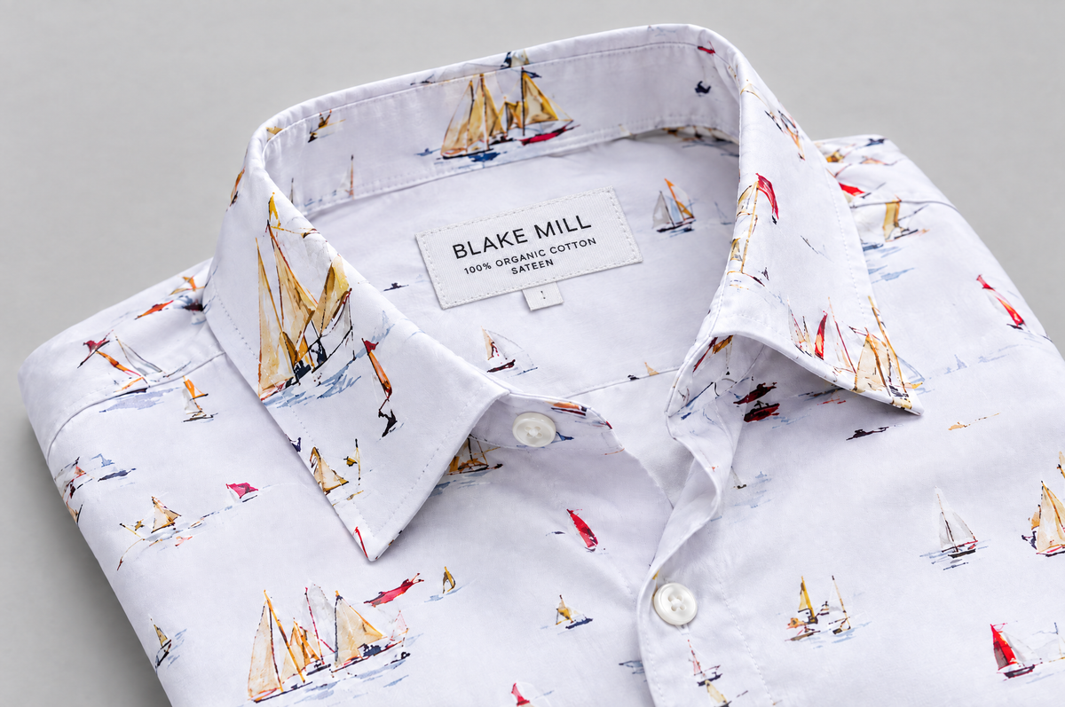 Lowry Yachts Short Sleeve shirt collar detail