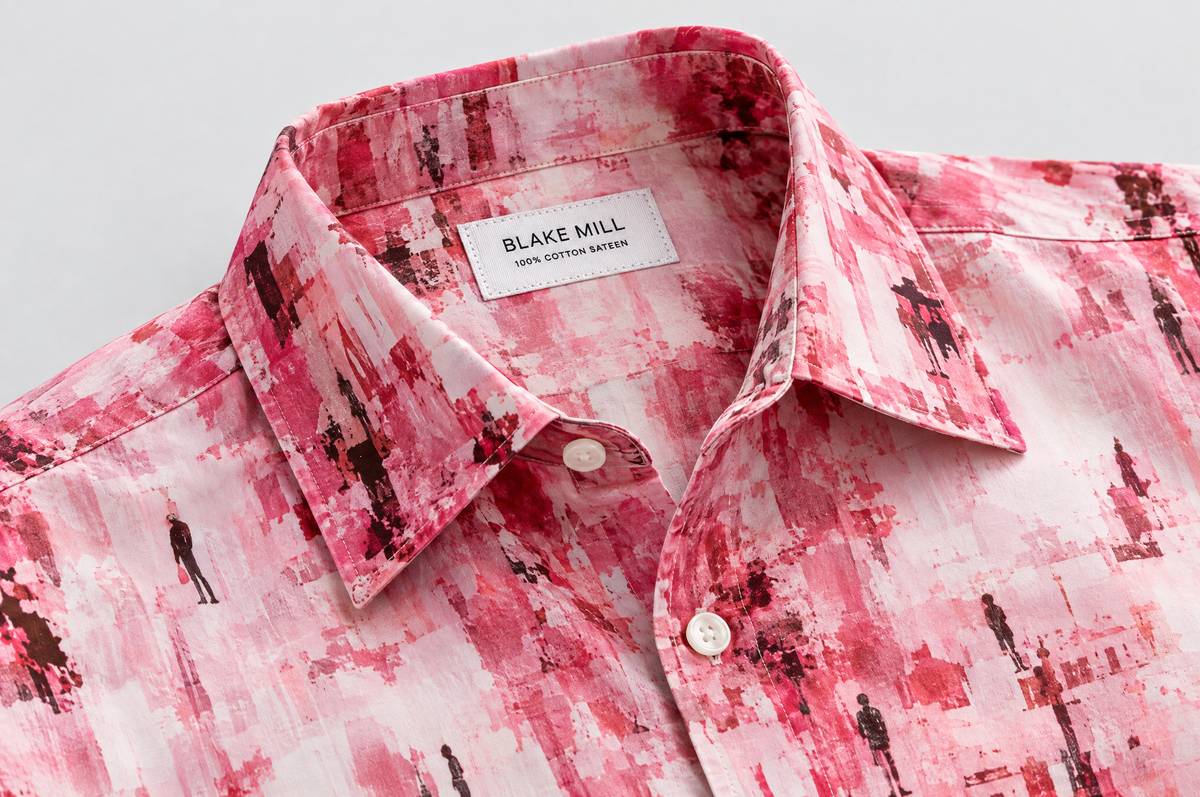 Manchester Dawn Short Sleeve shirt collar detail