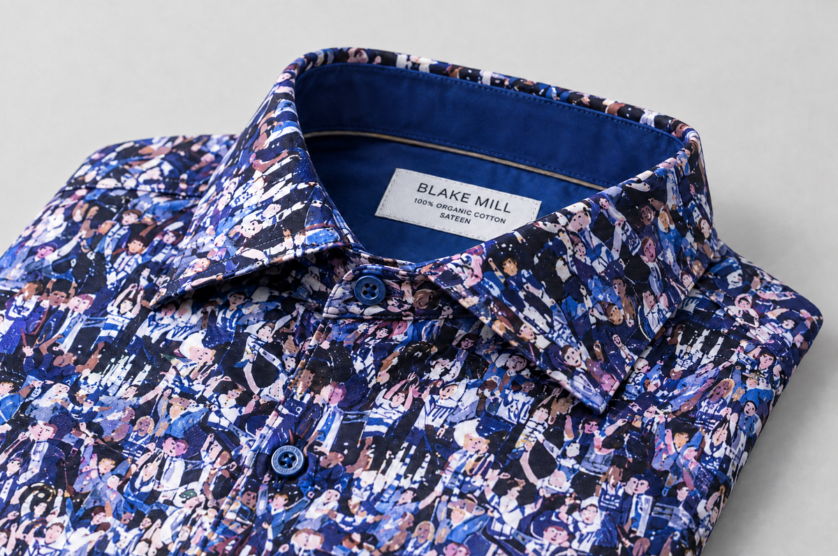 Matchday (Blue) shirt collar detail