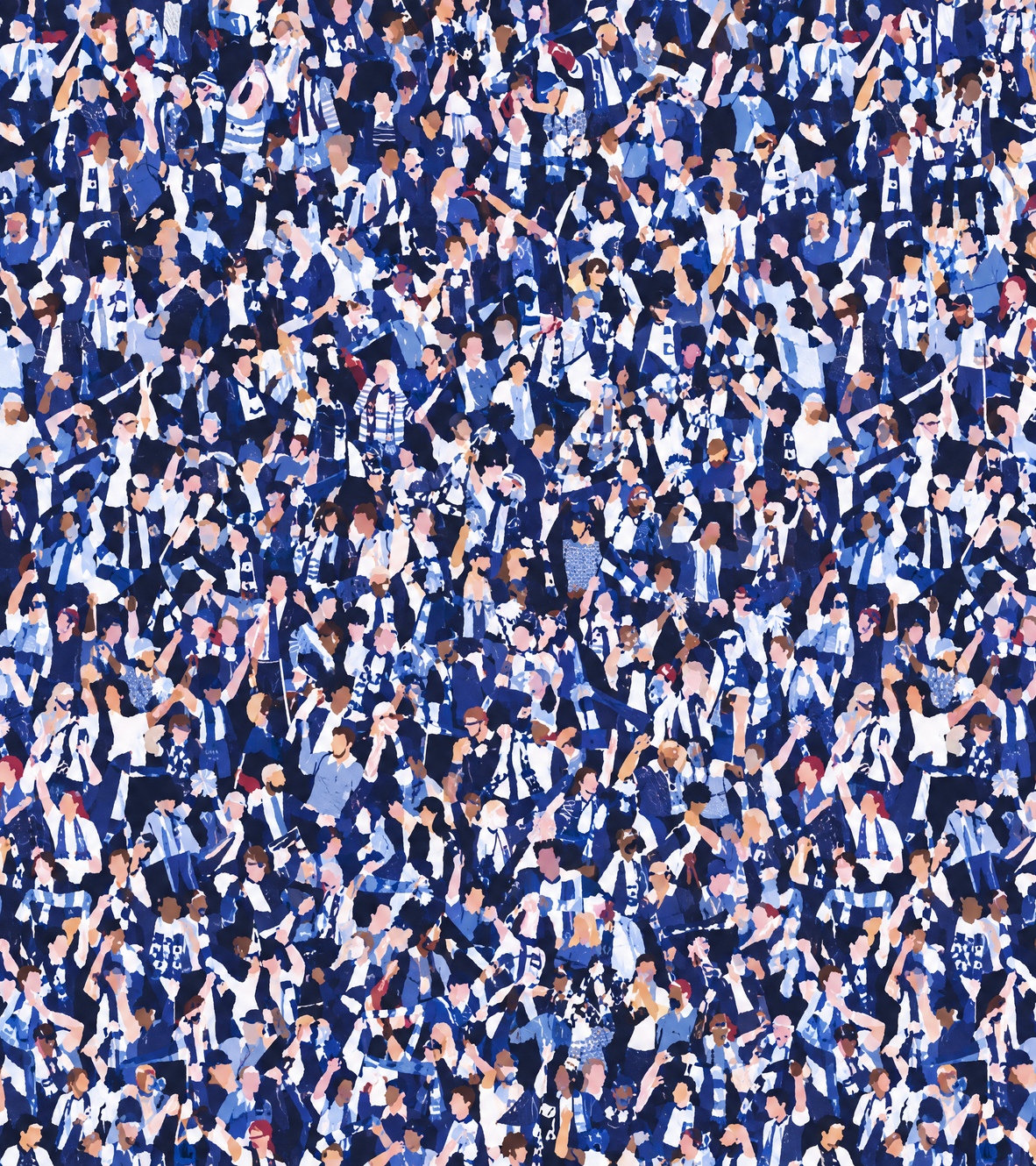 Matchday (Blue) print design