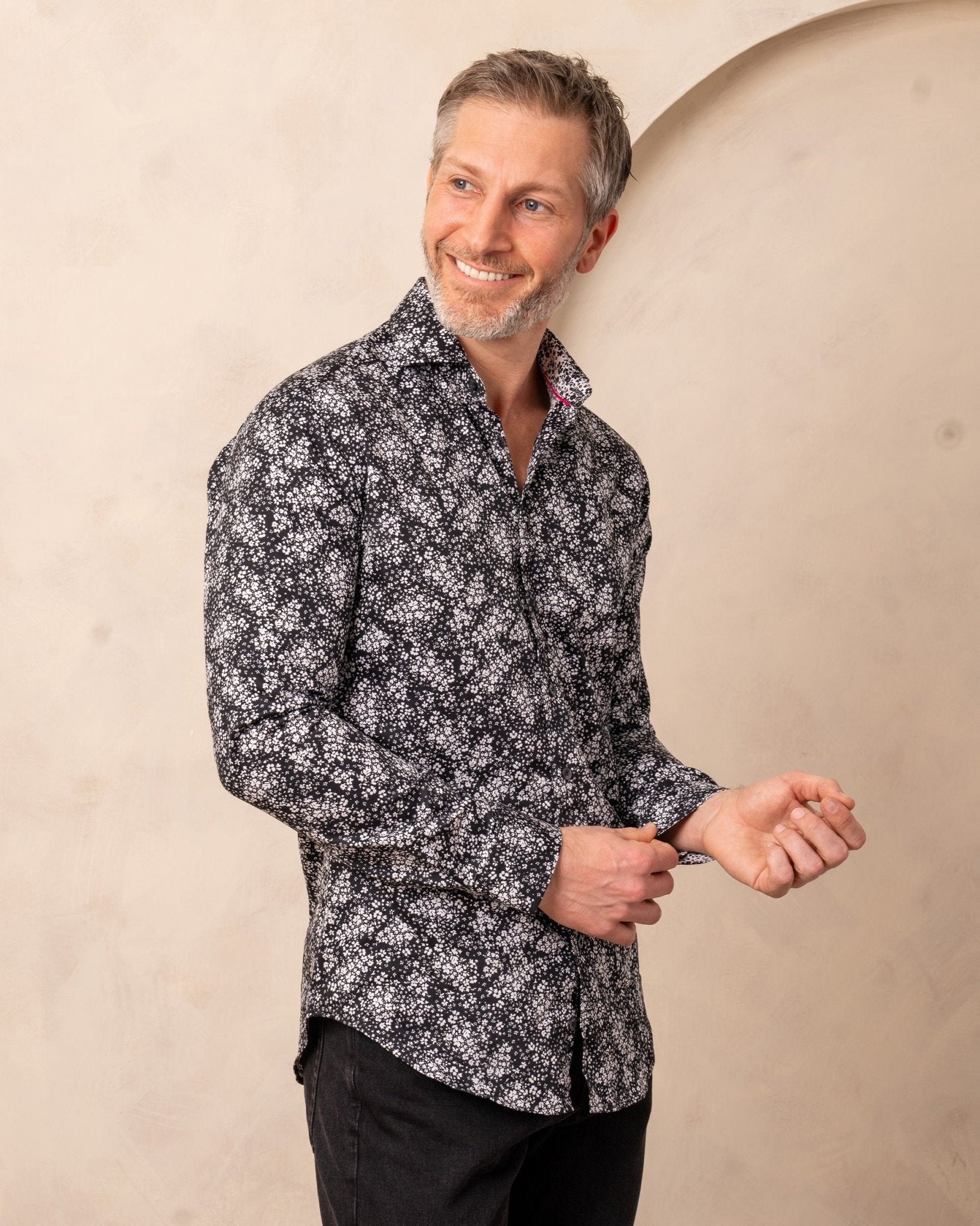 Monochrome Ditsy Shirt - Blake Mill