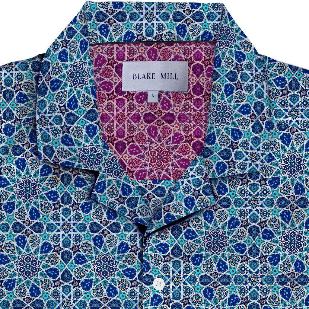 Mosaic Open Collar Shirt - Blake Mill