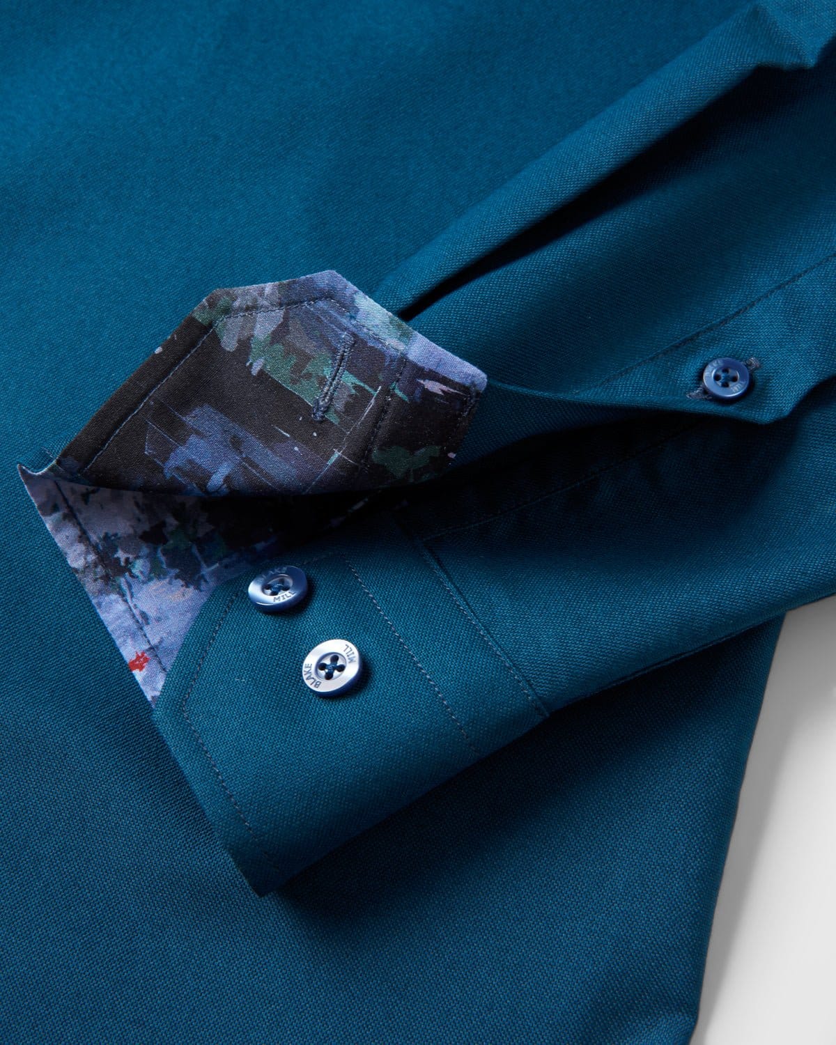Navy Oxford with Manchester Dusk Accents Button - Down Shirt - Blake Mill