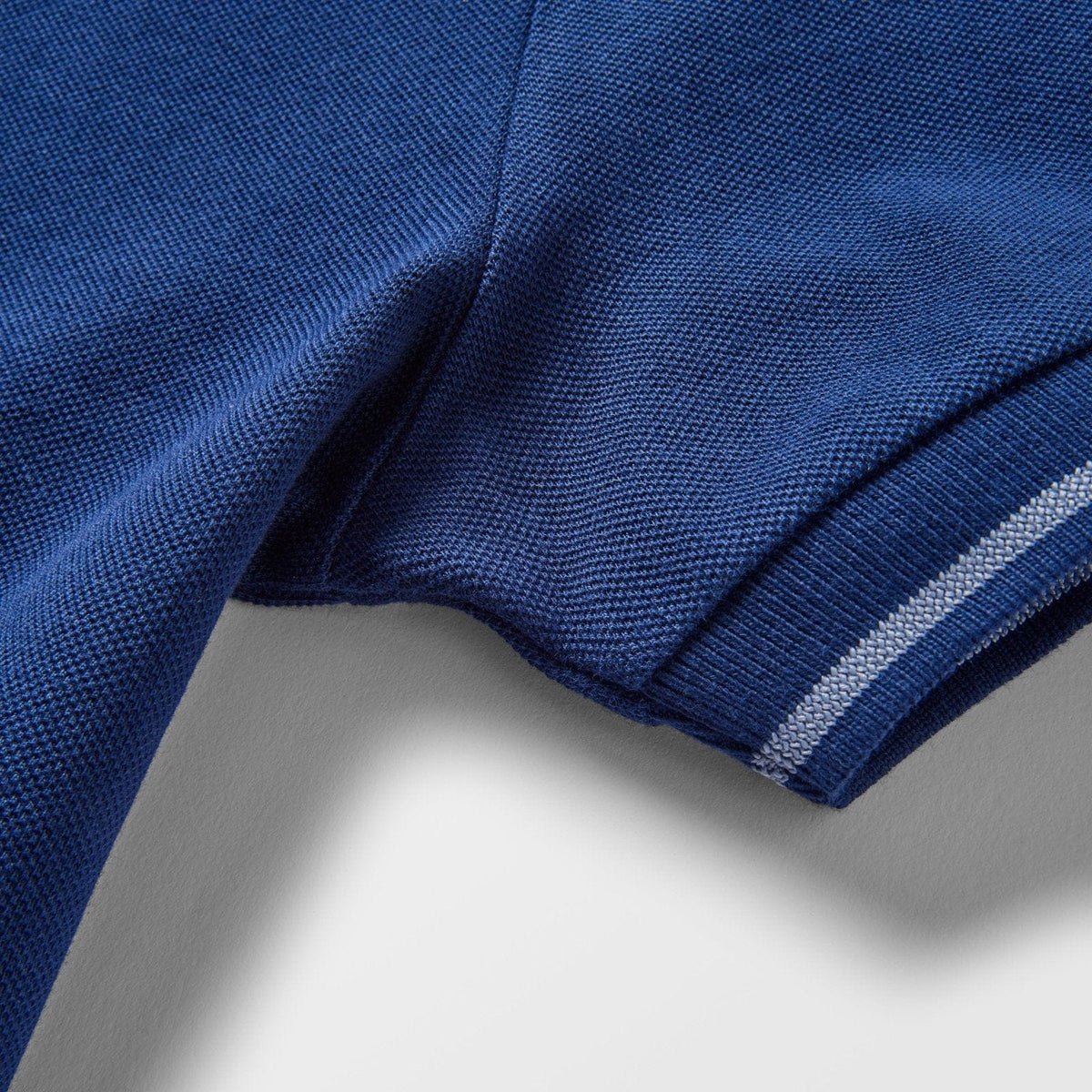 Navy Pique Polo with Ocean Accents - Blake Mill