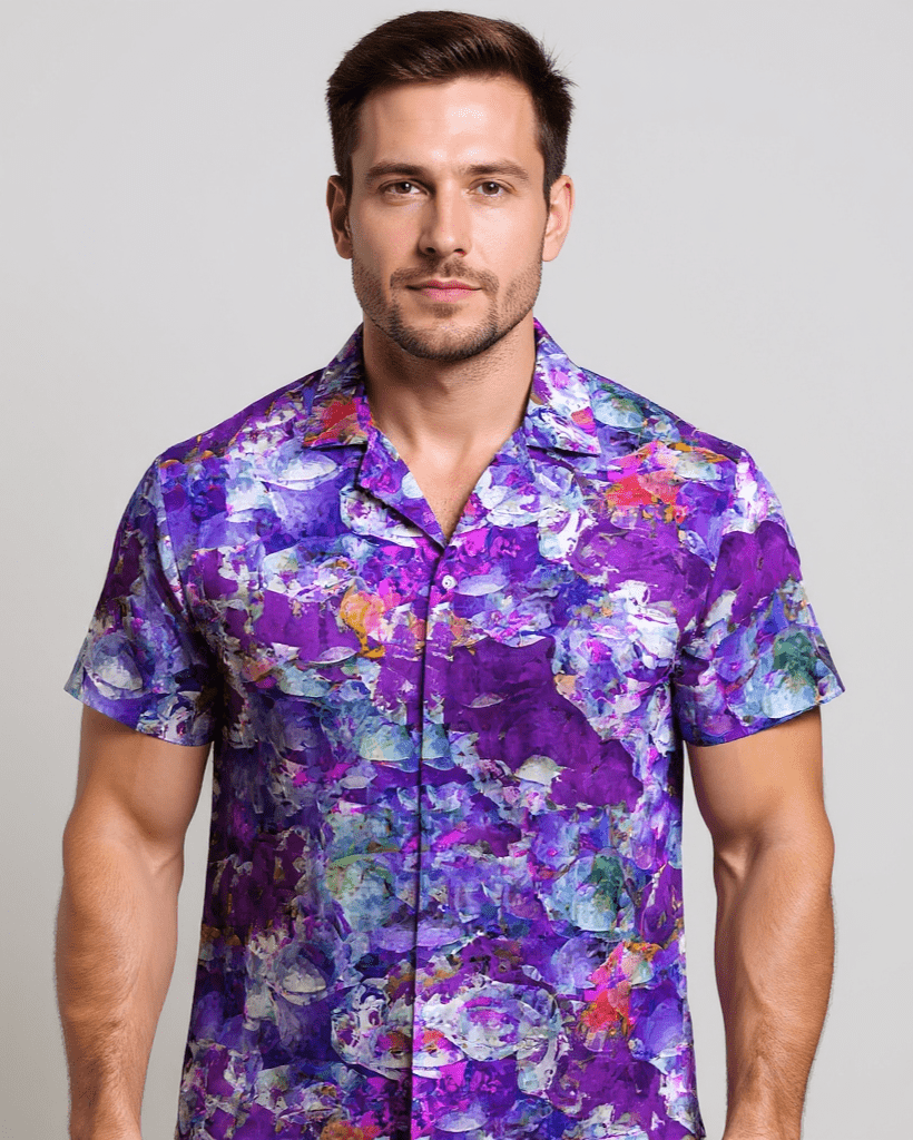 Nebula Storm Open Collar Shirt - Blake Mill