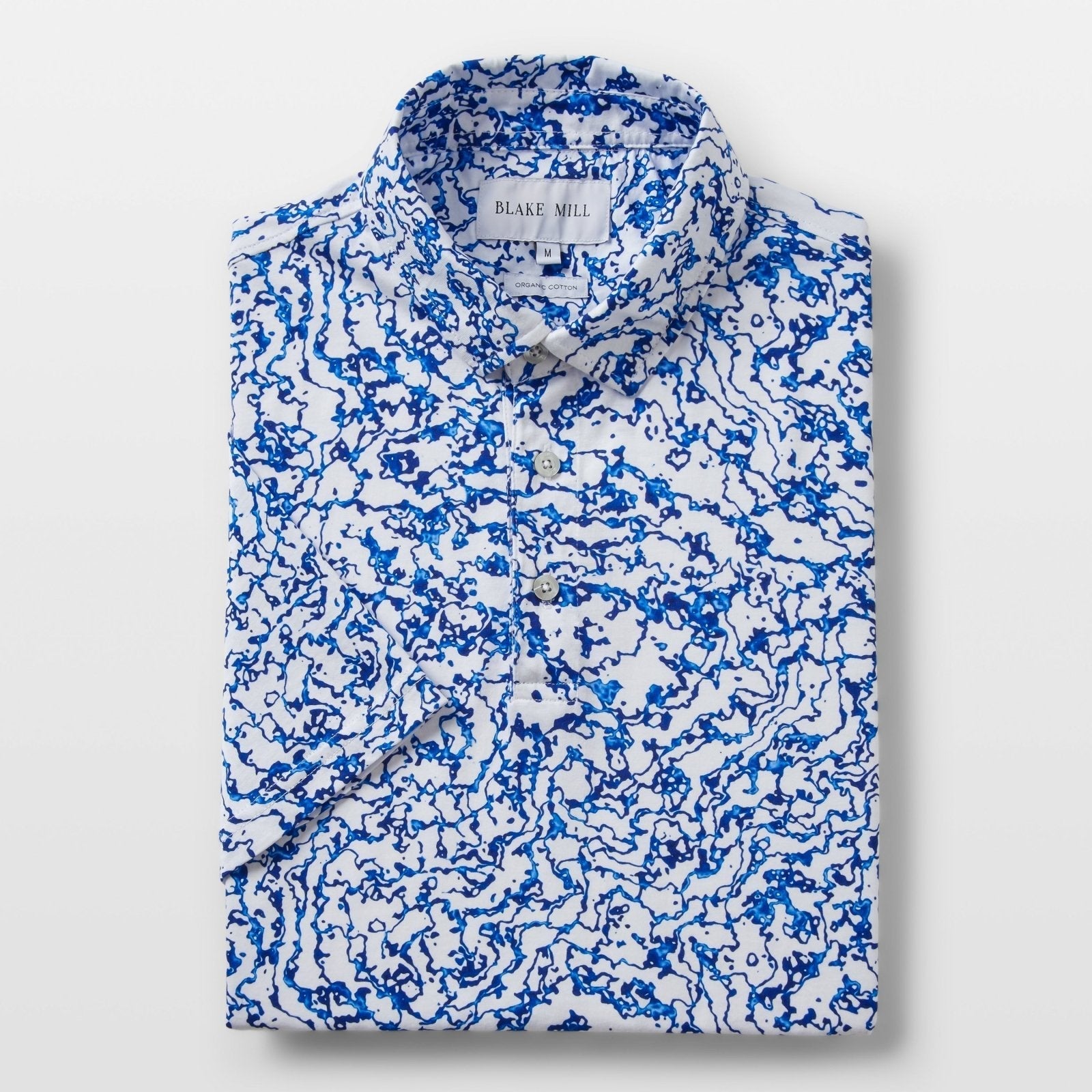 Nile Delta Printed Jersey Polo - Blake Mill