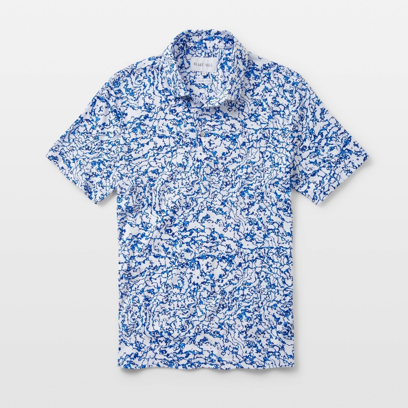 Nile Delta Printed Jersey Polo - Blake Mill