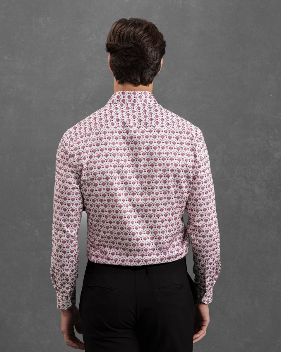 Pink Geo Flora Shirt - Blake Mill