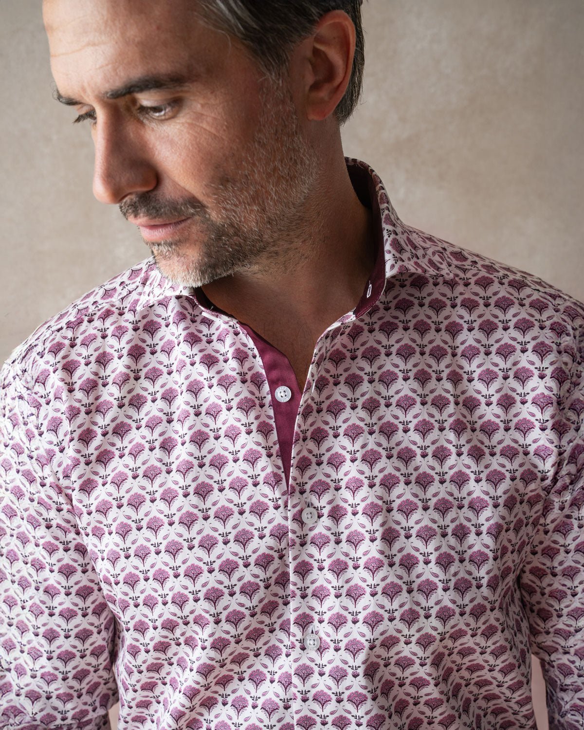 Pink Geo Flora Shirt - Blake Mill