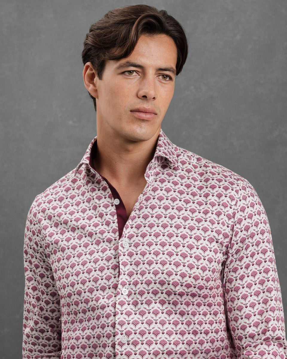 Pink Geo Flora Shirt - Blake Mill