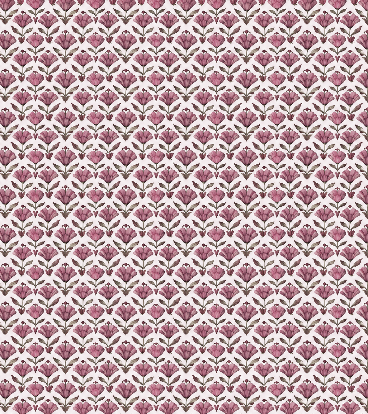 Pink Geo Flora print design