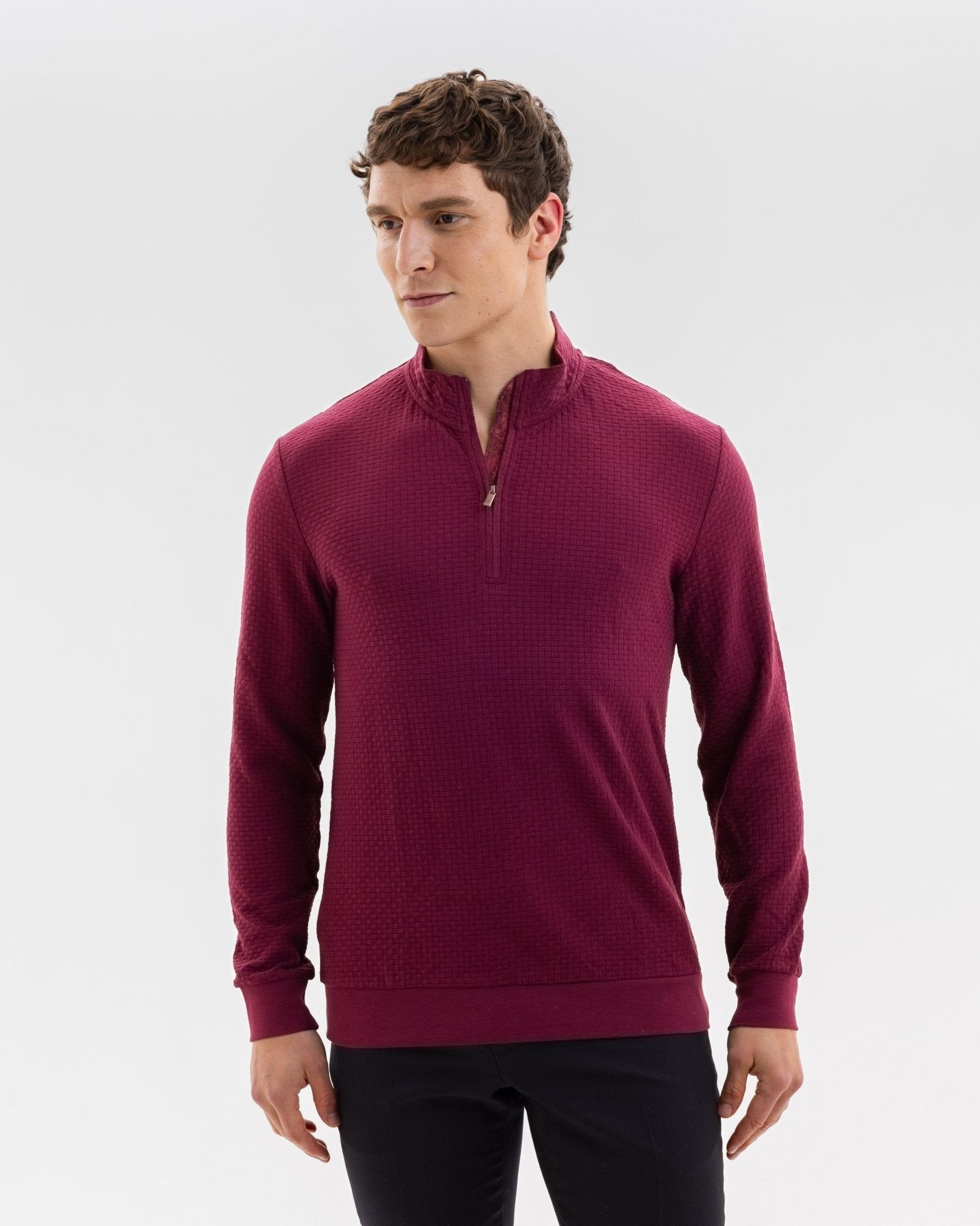 Plum with Times March Quarter Zip Jersey - Blake Mill